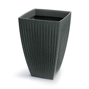 Květináč LATIA SQUARE HIGH 40 cm - barva: černý granit