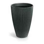Květináč LATIA ROUND HIGH 40 cm - barva: černý granit