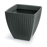Květináč LATIA SQUARE MIDL 48 cm - barva: černý granit