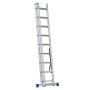 Rebrík G21 trojdielny 5,9 m, 3x9 priečok - poškodený