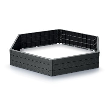Vyvýšený záhon Prosperplast BASE WOODY antracit 148 cm