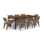 Záhradný stôl Keter Porto 200 walnut black steel