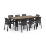 Záhradný stôl Keter Porto 200 aswhood black steel