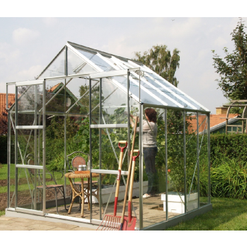 skleník VITAVIA URANUS 8300 číre sklo 3 mm strieborný
