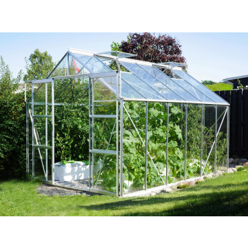 skleník VITAVIA URANUS 9900 číre sklo 3 mm strieborný