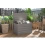 Záhradný box G21 Denver 280 L, metalický šedý plechový