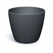 Květináč LAMIA ECO WOOD 34 cm - barva: antracit ECO