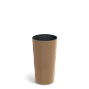 Květináč LAMIA SLIM ECO WOOD 20 cm - barva: naturo ECO