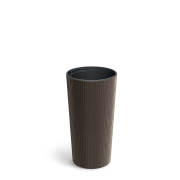 Květináč LAMIA SLIM ECO WOOD 20 cm - barva: káva ECO