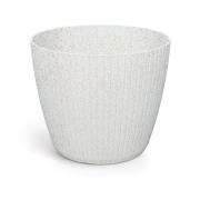 Květináč LAMIA ECO WOOD 29,5 cm - barva: bílá ECO