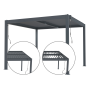 Bioklimatická pergola G21 Austin 3x3 m, antracitová hliníková