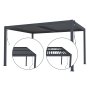 Bioklimatická pergola G21 Austin 4x3 m, antracitová hliníková