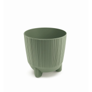 Květináč s nožičkami RYFO N 14,5 cm - barva: zemitě zelená