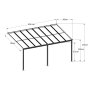 hliníková pergola LANITPLAST WALL 53 antracit + bronz PC LG2128