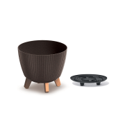 Květináč LAMIA ECO WOOD 23,2 cm - barva: káva ECO