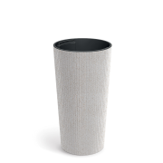 Květináč LAMIA SLIM ECO WOOD 25 cm - barva: bílá ECO