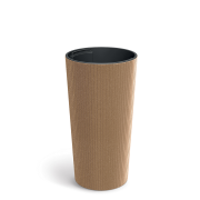 Květináč LAMIA SLIM ECO WOOD 25 cm - barva: naturo ECO