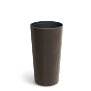 Květináč LAMIA SLIM ECO WOOD 25 cm - barva: káva ECO