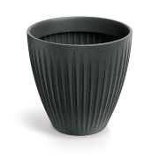 Květináč LATIA ROUND MIDL 48 cm - barva: černý granit