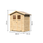 drevený domček KARIBU DAHME 1 (42558) natur