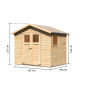 drevený domček KARIBU DALIN 1 (45281) natur