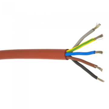 silikónový kábel SIHF 5 x 1,5 mm / 3 m