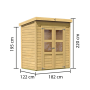 drevený domček KARIBU MERSEBURG 2 (68150) natur