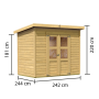 drevený domček KARIBU MERSEBURG 6 (73065) natur