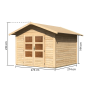 drevený domček KARIBU TALKAU 6 (83338) natur