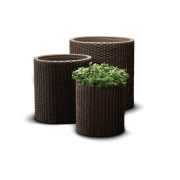 Kvetináč Keter Cylinder L Brown