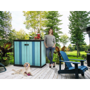 Záhradný box Keter Patio Store šedočierny