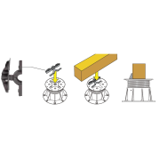 Medzerníky Buzon PB-0-S-TABS 4,5 MM pre terče PB-0-S18