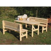 VIKING zahradní stůl dřevěný PŘÍRODNÍ - 150 cm