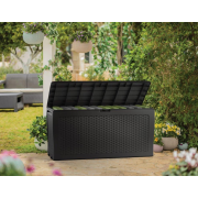 Záhradný box Keter Samoa Rattan Box 270L grafitový