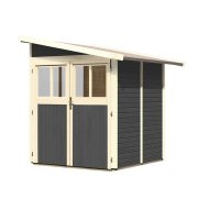 drevený domček KARIBU WANDLITZ 2 (73072) sivý LG3073