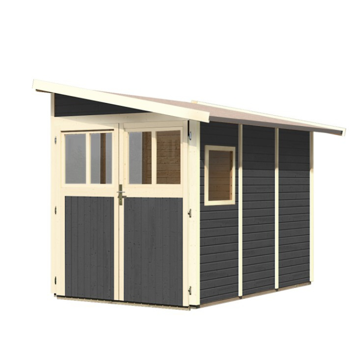 drevený domček KARIBU WANDLITZ 3 (73073) sivý LG3090