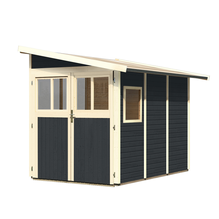 drevený domček KARIBU WANDLITZ 3 (38749) antracit LG3091