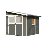 drevený domček KARIBU BOMLITZ 3 (8885) sivý LG3138