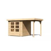 drevený domček KARIBU ASKOLA 2 + prístavok 150 cm (23489) natur LG3205