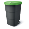 Popolnica Prosperplast Wheeler 110 l antracit se zeleným víkem