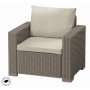 Záhradný set Keter California set stôl + 2 kreslá + dvojsedadlová pohovka cappuccino