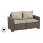 Záhradný set Keter California set stôl + 2 kreslá + dvojsedadlová pohovka cappuccino