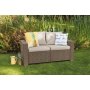 Záhradný set Keter California set stôl + 2 kreslá + dvojsedadlová pohovka cappuccino