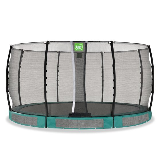 EXIT TOYS Exit Allure Premium prízemnná trampolína s ochrannou sieťou 427 cm, zelená farba