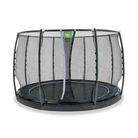 EXIT TOYS Exit Dynamic prízemná trampolína ø305cm s ochrannou sieťou, čierna farba