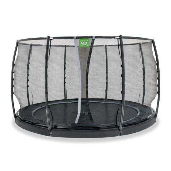 EXIT TOYS Exit Dynamic prízemná trampolína ø366 cm s ochrannou sieťou, čierna farba