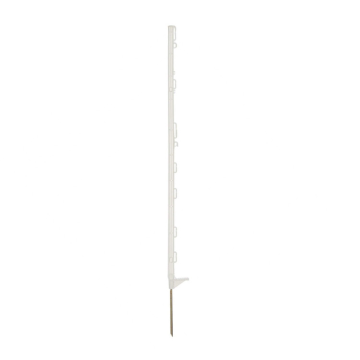 Stĺpik plastový pre elektrický ohradník, dĺžka 105 cm, 9 očiek, biely