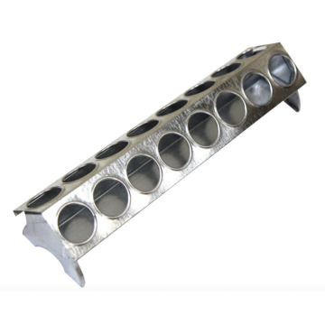 Žľabové krmítko kovové pre hydinu - 40 cm - kruhové diery - 032.20