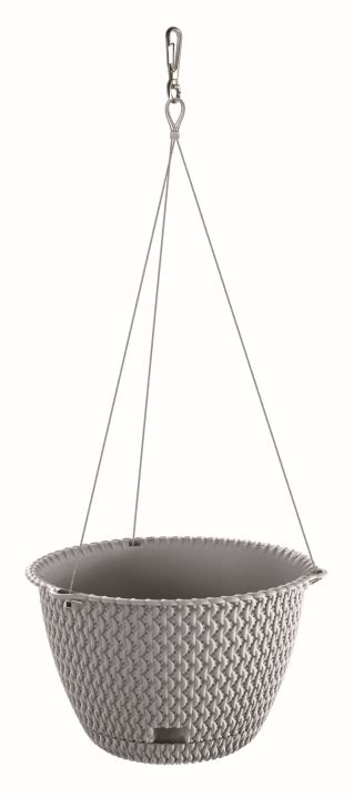 Kvetináč závesný SPLOFY ROUND WS sivý kameň 27cm