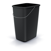 Odpadkový koš COMPACTA Q basic recyklovaný černý, objem 12l